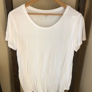 Gap luxe tee. White. Size large.